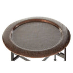 Hege Crocodile Texture Copper Finish Round Side Table