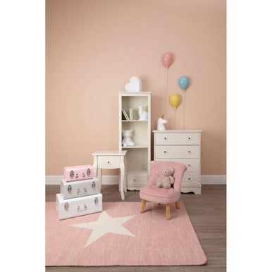 Estelle Pink Velvet Kids Chair