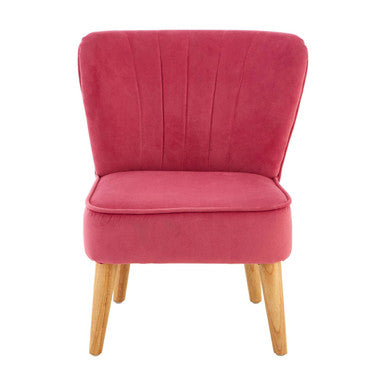 Mia Pink Velvet Kids Chair