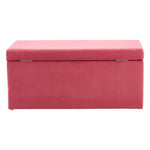 Mia Pink Velvet Kids Ottoman
