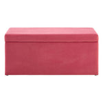 Mia Pink Velvet Kids Ottoman