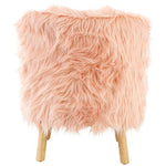 Kids Pink Faux Fur Chair
