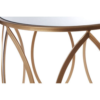 Arcana Set Of Two Gold Finish Side Tables