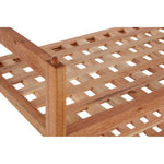 Arla 2 Tier Walnut Wood Grid Design Stackable Shoe Rack