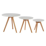 Nostra Set Of 3 Side Tables With Tapered Legs