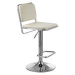Stockholm White Seat And Chrome Base Bar Stool
