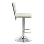 Stockholm White Seat And Chrome Base Bar Stool