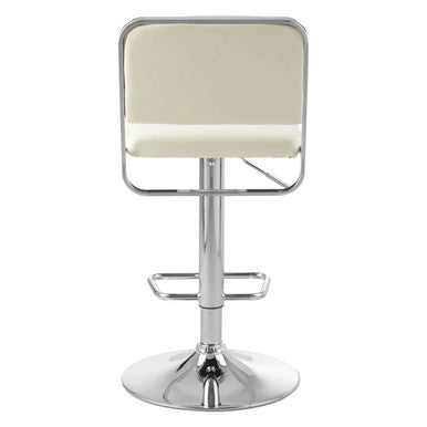 Stockholm White Seat And Chrome Base Bar Stool