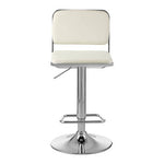 Stockholm White Seat And Chrome Base Bar Stool