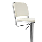 Stockholm White Seat And Chrome Base Bar Stool