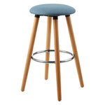 Stockholm Blue Round Bar Stool