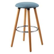 Stockholm Blue Round Bar Stool