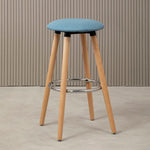 Stockholm Blue Round Bar Stool