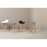 Stockholm Grey Pp Seat Bar Stool
