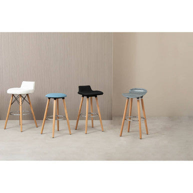 Stockholm Grey Pp Seat Bar Stool