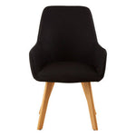 Stockholm Black Dining Chair with Angular Legs