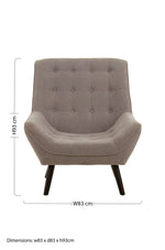 Stockholm Grey Linen Effect Accent Chair