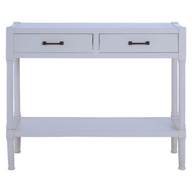 Heritage 2 Drawer White Console Table
