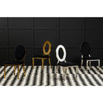 Sarita Stackable Gold Finish Dining Chair