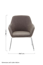 Stockholm Grey Velvet Dining Chair with Chrome Legs
