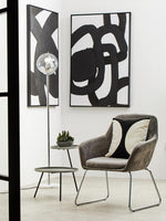 Stockholm Grey Velvet Dining Chair with Chrome Legs