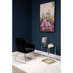 Stockholm Black Velvet Dining Chair with Chrome Legs
