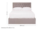 Hannah Grey Velvet Ottoman Bed Double