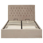 Hannah Mink Velvet Ottoman Double Bed