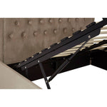 Hannah Mink Velvet Ottoman Double Bed