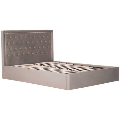 Hannah Grey Ottoman King Bed