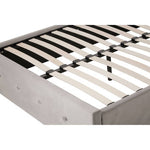 Edison Grey Velvet Ottoman Double Bed