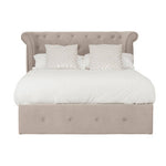 Edison Mink Velvet Ottoman Double Bed