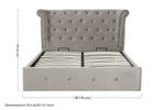 Edison Grey Brushed Velvet Ottoman King Bed