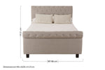 Orlando Light Grey Ottoman Double Bed