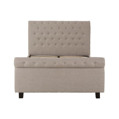 Orlando Light Grey Ottoman King Bed