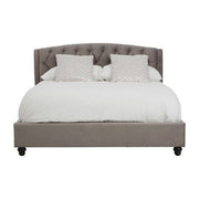 Josephine Grey Velvet King Bed