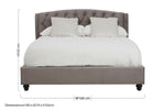 Josephine Grey Velvet King Bed