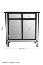 Tiffany Mirrored Side Board