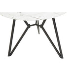 Weston Round Marble Effect Dining Table with 6 Chairs Set