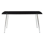 Wimslow Black Tempered Glass Dining Table with 6 Chairs
