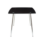 Wimslow Black Tempered Glass Dining Table with 6 Chairs