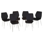 Wimslow Black Tempered Glass Dining Table with 6 Chairs