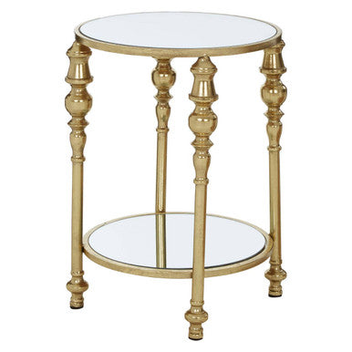 Marcia 2 Tier Gold Finish Side Table
