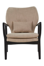 Stockholm Beige Chair With Black Wooden Frame