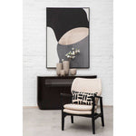 Stockholm Beige Chair With Black Wooden Frame