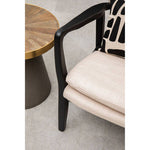 Stockholm Beige Chair With Black Wooden Frame