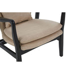 Stockholm Beige Chair With Black Wooden Frame