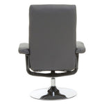 Denton Grey Leather Effect Reclining Chair