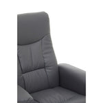 Denton Grey Leather Effect Reclining Chair