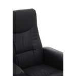 Denton Black Leather Effect Reclining Chair